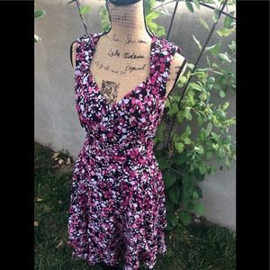 White House Black Market Floral Ruffle Dress